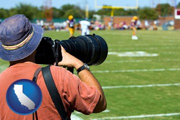 a sporting event photographer - with California icon