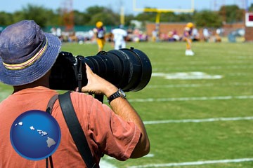 a sporting event photographer - with Hawaii icon