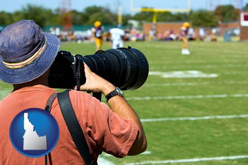 a sporting event photographer - with Idaho icon