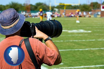 a sporting event photographer - with Illinois icon