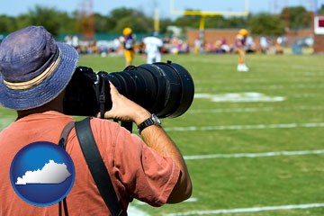 a sporting event photographer - with Kentucky icon
